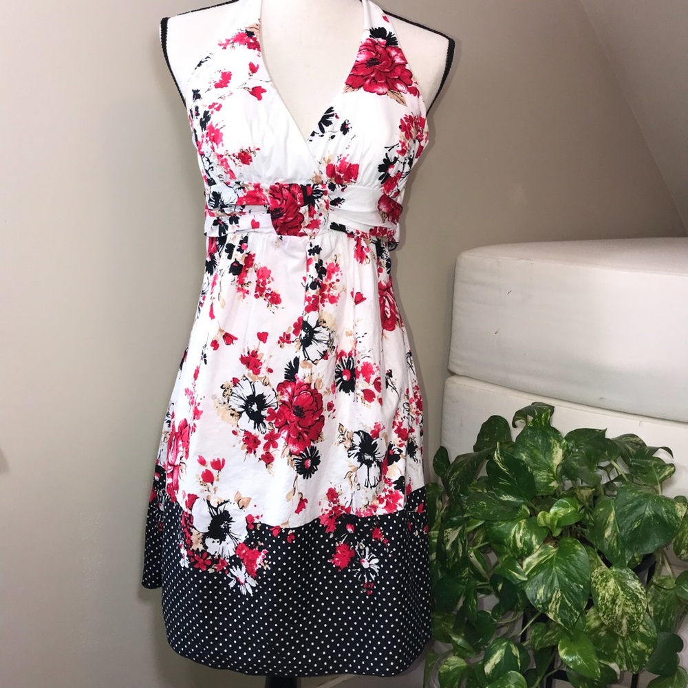 Halter Type Floral Dress Size 5 By Speechless